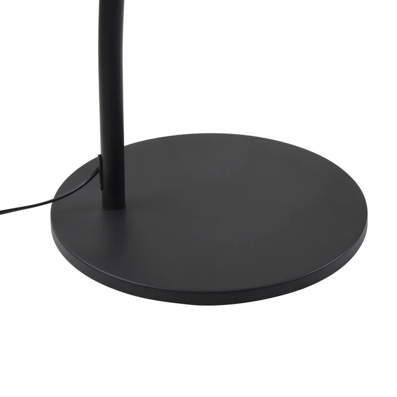 B-Ware Lucande Bogenleuchte Stehlampe LED schwarz Metall dimmbar Schalter Kabel