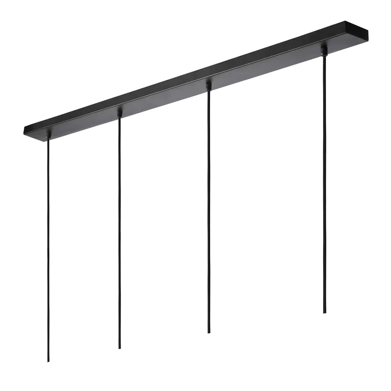 B-Ware Lucide Pendellampe Gipsy. Hängeleuchte Deckenlampe schwarz Gips 120 cm 4-flammig