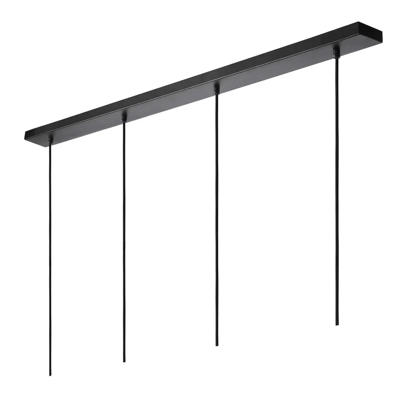 B-Ware Lucide Pendellampe Gipsy. Hängeleuchte Deckenlampe schwarz Gips 120 cm 4-flammig