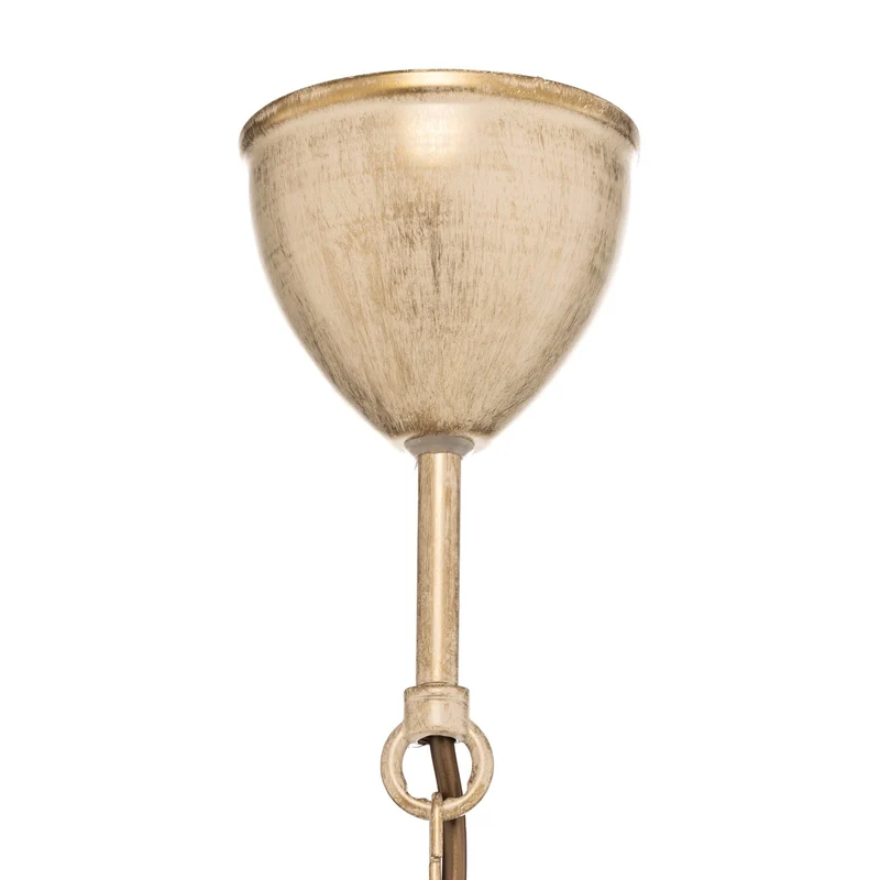 B-Ware Flora Kronleuchter Deckenleuchte Glas weiß messing drei Glasschirme dimmbar 48