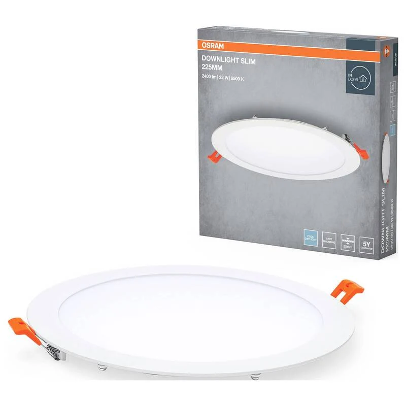 B-Ware OSRAM Downlight Slim 225mm 22W 6500K Panel Einbauleuchte LED Deckenlampe 3 STÜCK