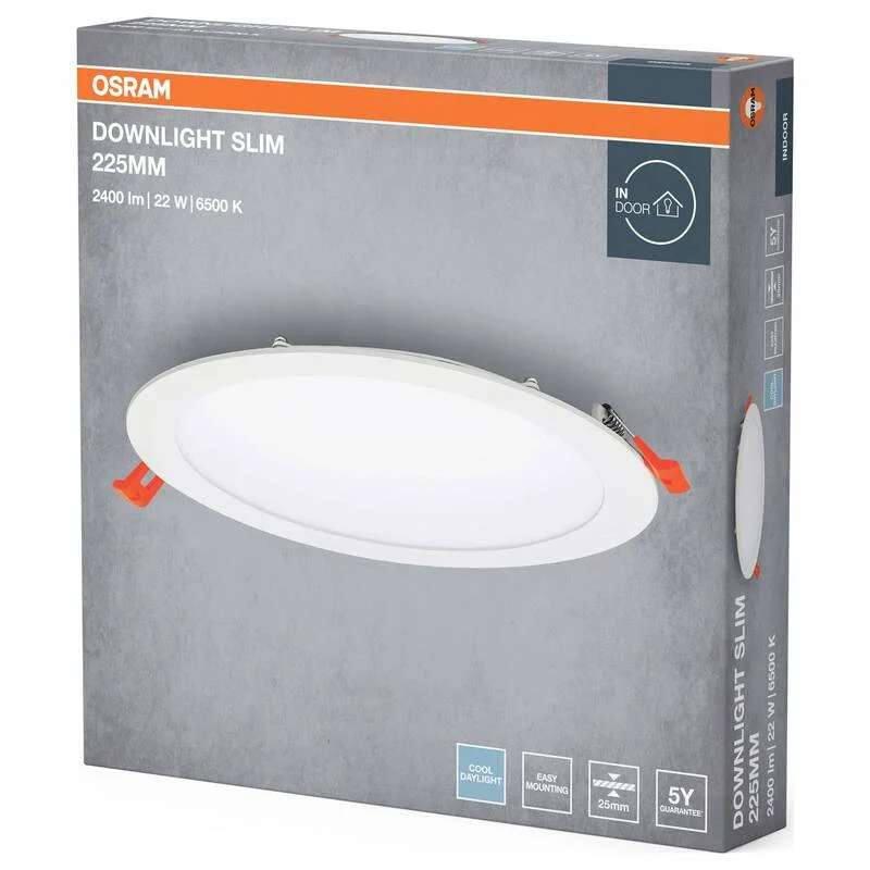 B-Ware OSRAM Downlight Slim 225mm 22W 6500K Panel Einbauleuchte LED Deckenlampe 3 STÜCK