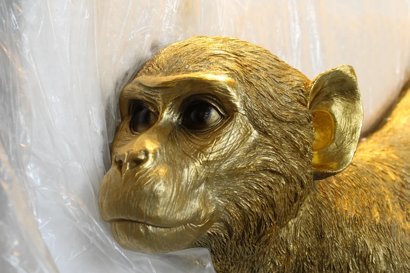 KARE Bodenleuchte Stehlampe Monkey Dance gold Kunstharz Lampe SIEHE TEXT/FOTOS