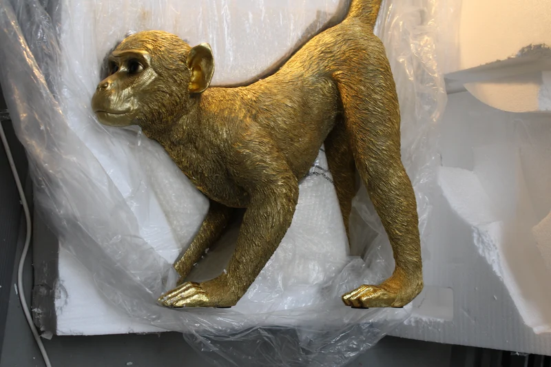 KARE Bodenleuchte Stehlampe Monkey Dance gold Kunstharz Lampe SIEHE TEXT/FOTOS