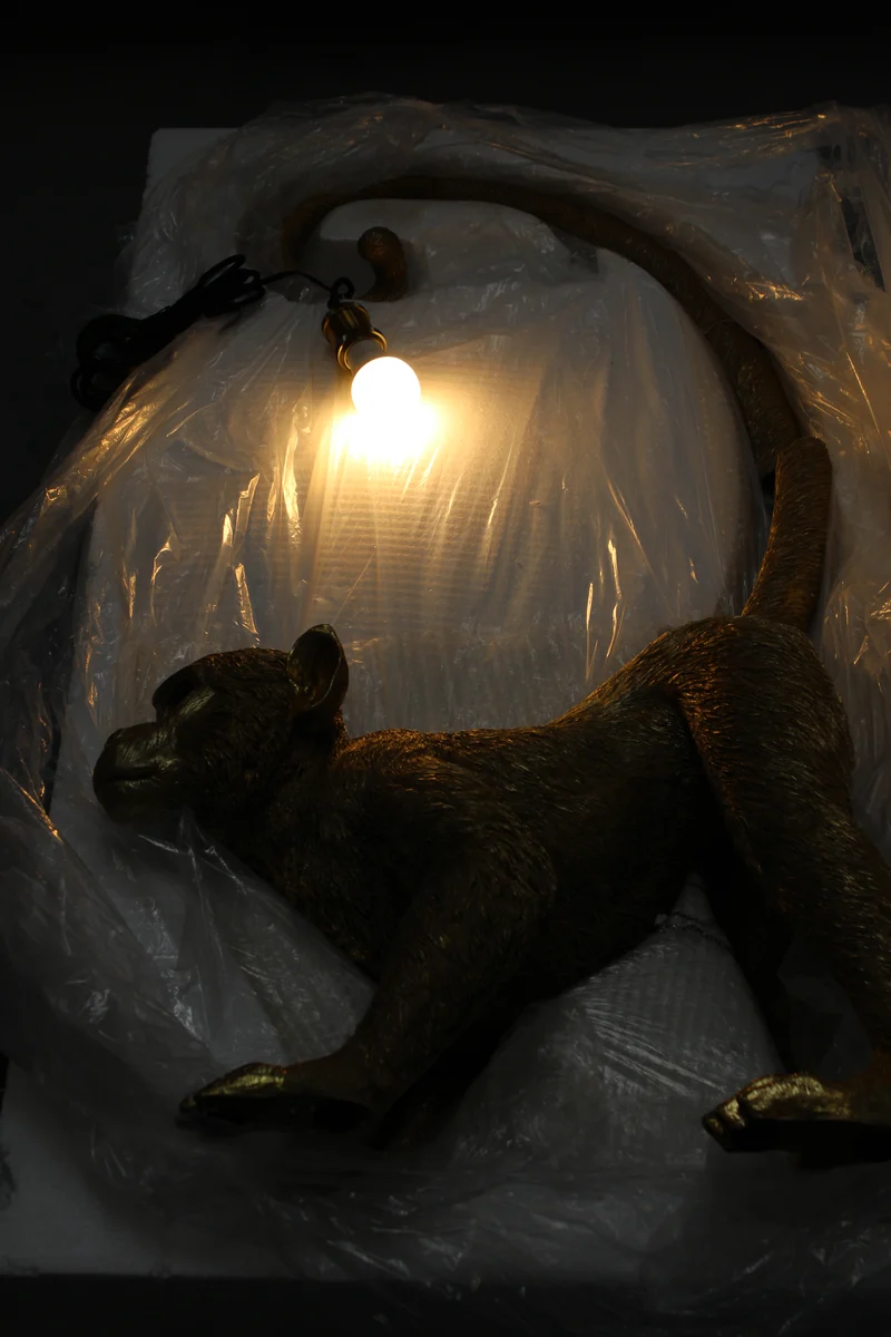 KARE Bodenleuchte Stehlampe Monkey Dance gold Kunstharz Lampe SIEHE TEXT/FOTOS