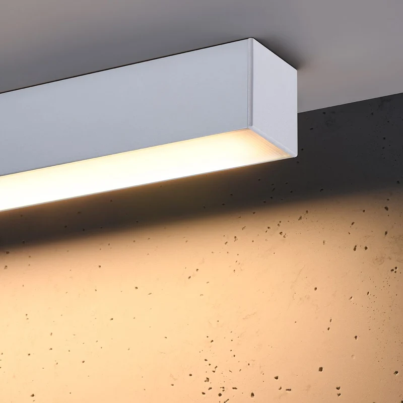 B-Ware Sollux Lighting Deckenleuchte Lampe Pinne LED Grau Aluminium Clean