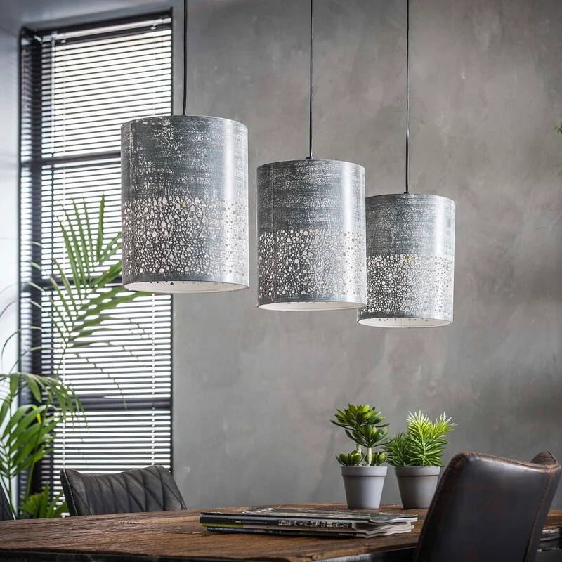 B-Ware Zijlstra Hängeleuchte Pendelleuchte Lampe Holinder Metall grau E27 LED 3-flammig