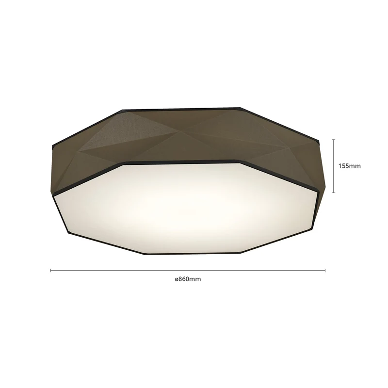 B-Ware Euluna Deckenlampe Deckenlampe Lampe Leuchte Kantoor New Ø 88cm schwarz