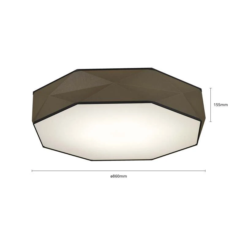 B-Ware Euluna Deckenlampe Deckenlampe Lampe Leuchte Kantoor New Ø 88cm schwarz