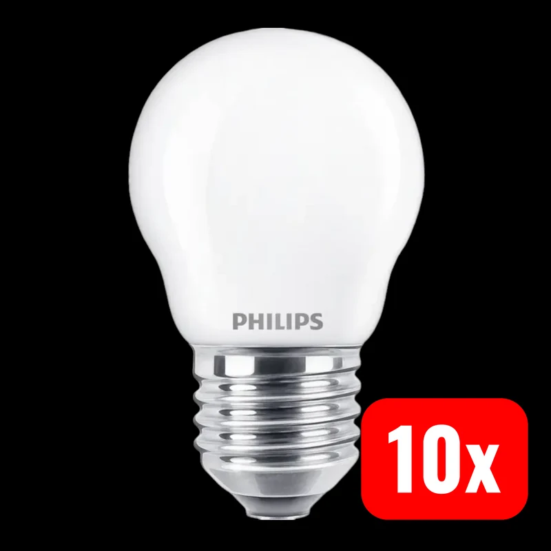 B-Ware Philips LED Lampe Glühbirne Warmweiß E27 Tropfen 2,2W Leuchtmittel 10 STÜCK