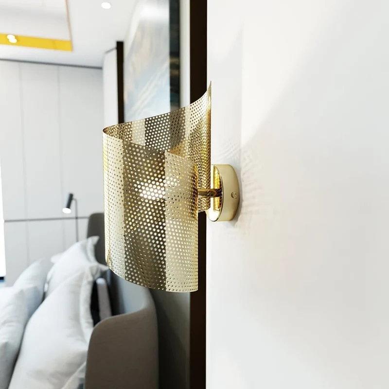 B-Ware Emibig Wandleuchte Wandlampe Spiral goldfarben Metall Höhe 29cm G9 LED 1-flammig