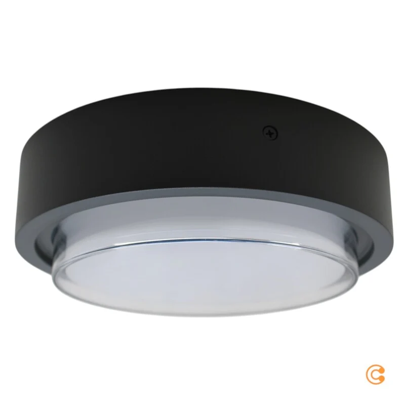 B-Ware Fabas Luce Deckenleuchte Außenlampe Owen LED Außenleuchte dunkelgrau Aluminium