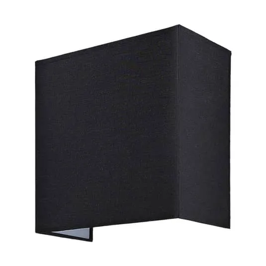 B-Ware Lindby Stoff-Wandleuchte Adea 25 cm quadratisch schwarz Wandleuchte Lampe Leucht