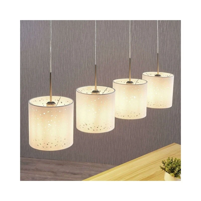 B-Ware Lampenwelt Pendelleuchte Umma Lochdesign 4-fl. weiß Hängeleuchte Deckenlampe Lam