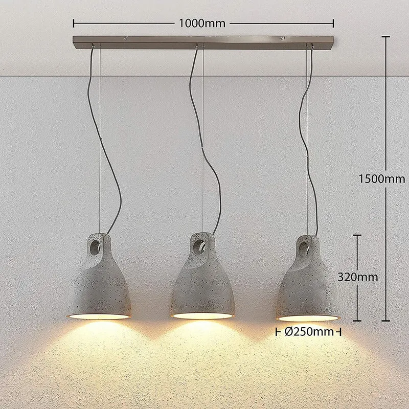 B-Ware Lindby Ibu Pendelleuchte aus Beton Deckenlampe Hängeleuchte Deko-Deckenlampe 630