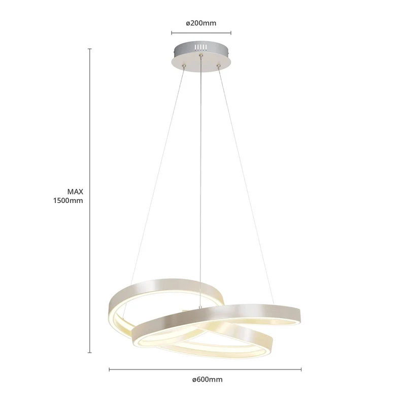 B-Ware Lucande Gunbritt LED-Hängeleuchte Pendelleuchte Hängeleuchte Leuchte Lampe LED 5