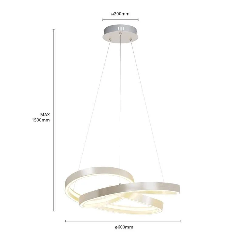 B-Ware Lucande Gunbritt LED-Hängeleuchte Pendelleuchte Hängeleuchte Leuchte Lampe LED 5