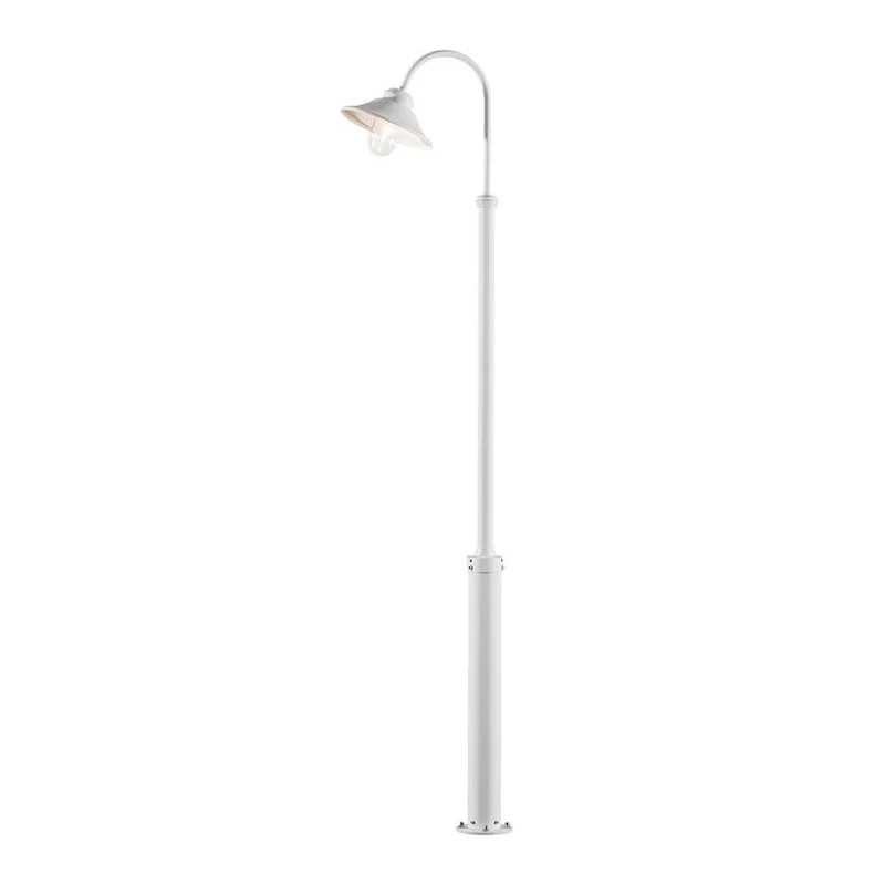 Vega Standleuchte Weiß, klares Glas