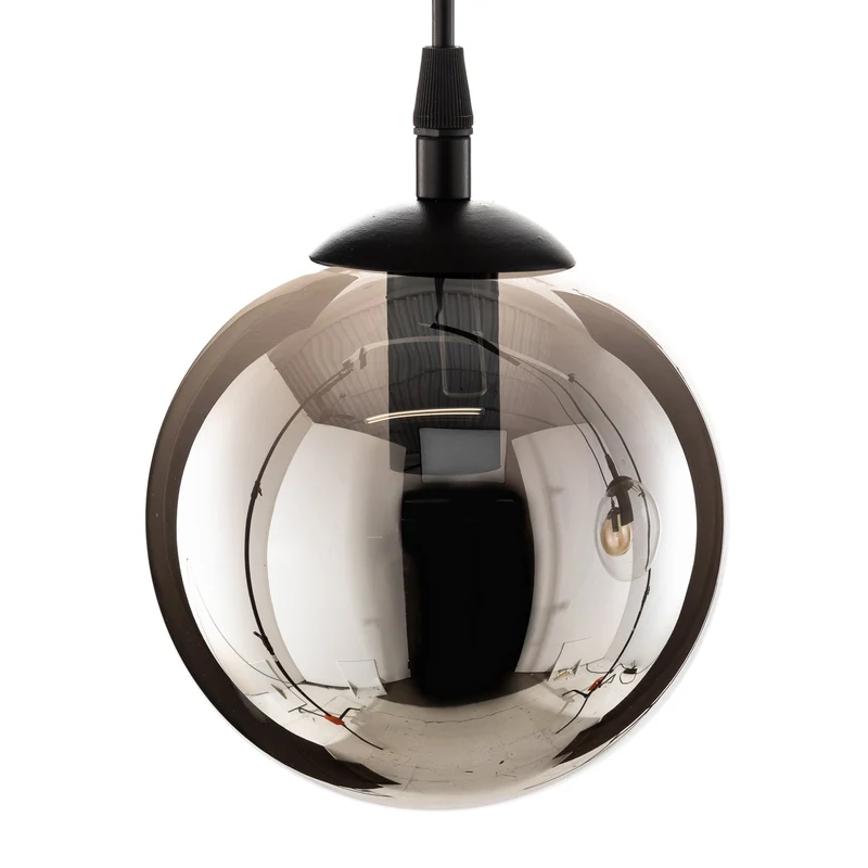 B-Ware EMIBIG LIGHTING Hängeleuchte Glassy Hängelampe 3-flg gerade grafit amber klar