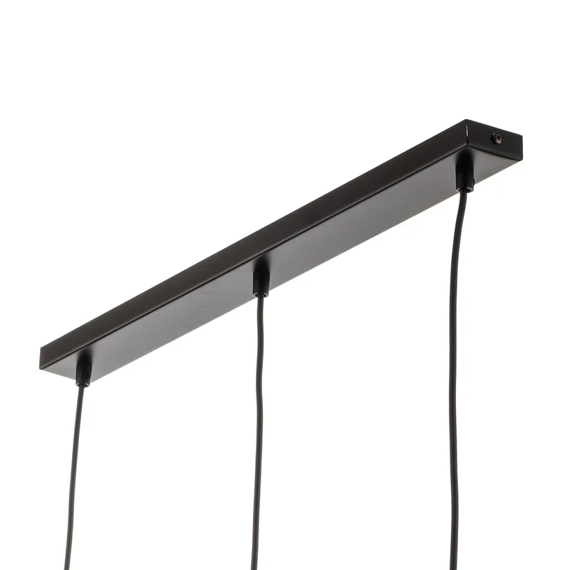 B-Ware EMIBIG LIGHTING Hängeleuchte Glassy Hängelampe 3-flg gerade grafit amber klar