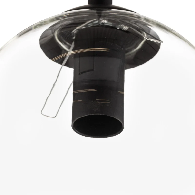 B-Ware EMIBIG LIGHTING Hängeleuchte Glassy Hängelampe 3-flg gerade grafit amber klar