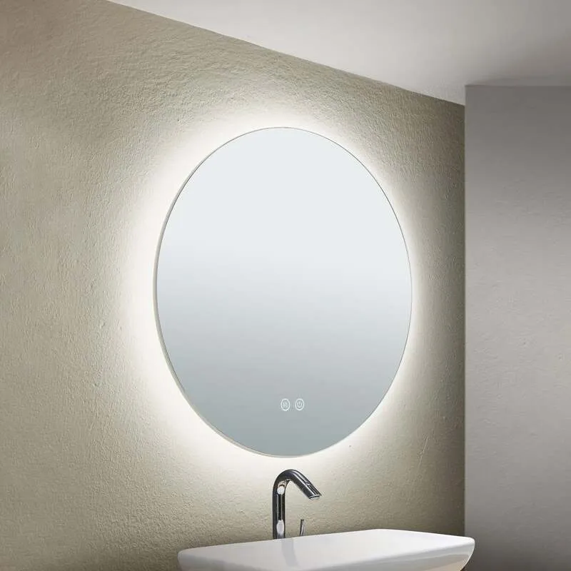 B-Ware Focus LED-Spiegel Wandspiegel Hängespiegel CCT Antibeschlag Touchdimmer