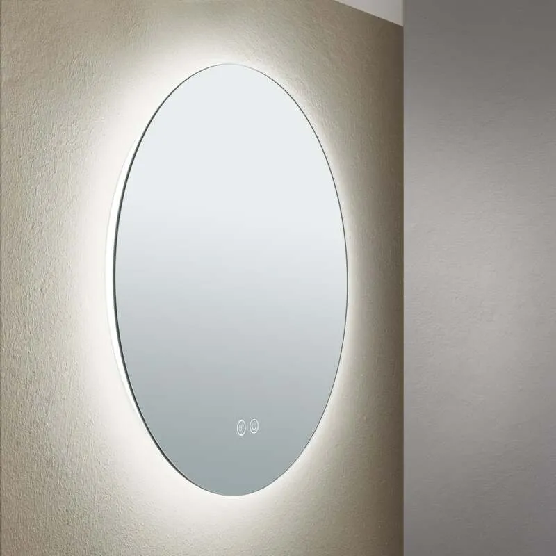B-Ware Focus LED-Spiegel Wandspiegel Hängespiegel CCT Antibeschlag Touchdimmer