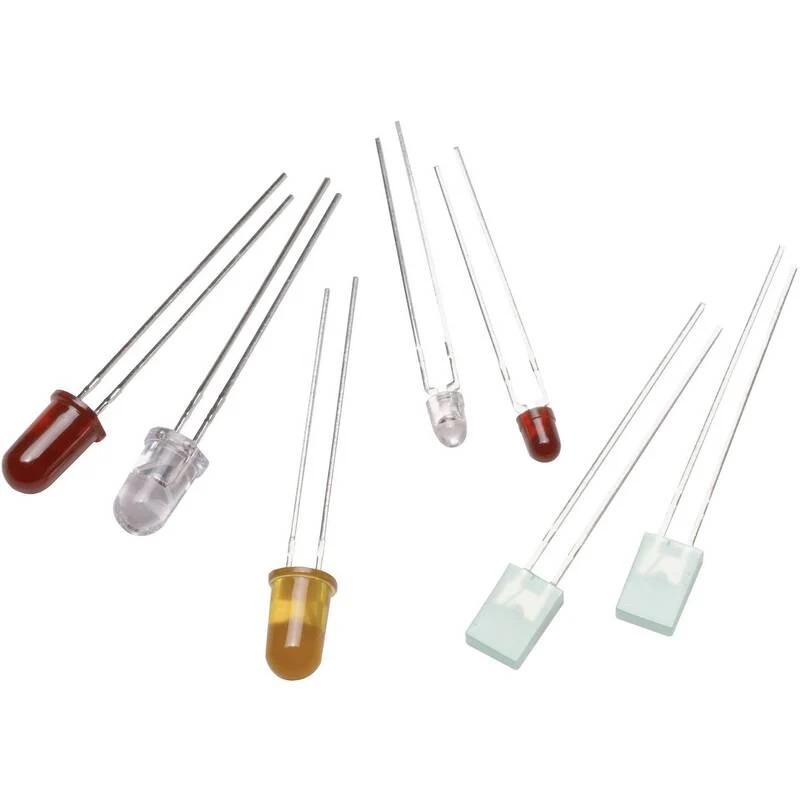 600x B-Ware Broadcom LED Leuchtdiode Lampe Rot bedrahtet 3 mm 45 mcd 60 Grad 20 mA 600 STÜCK