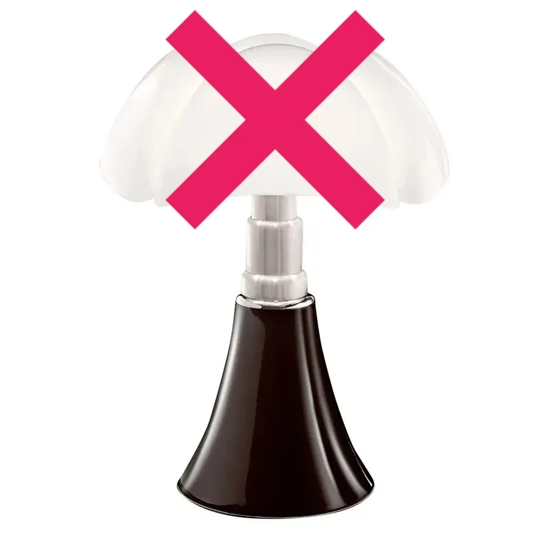 B-Ware Martinelli Luce Tischleuchte Lampe Pipistrello braun Edelstahl SIEHE TEXT/FOTO