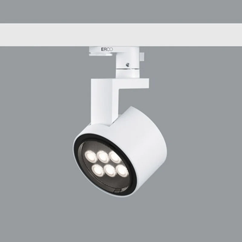 B-Ware ERCO Strahler Spot Leuchte 230V LED 12W Flood 930 Weiß Stromschiene SIEHE TEXT