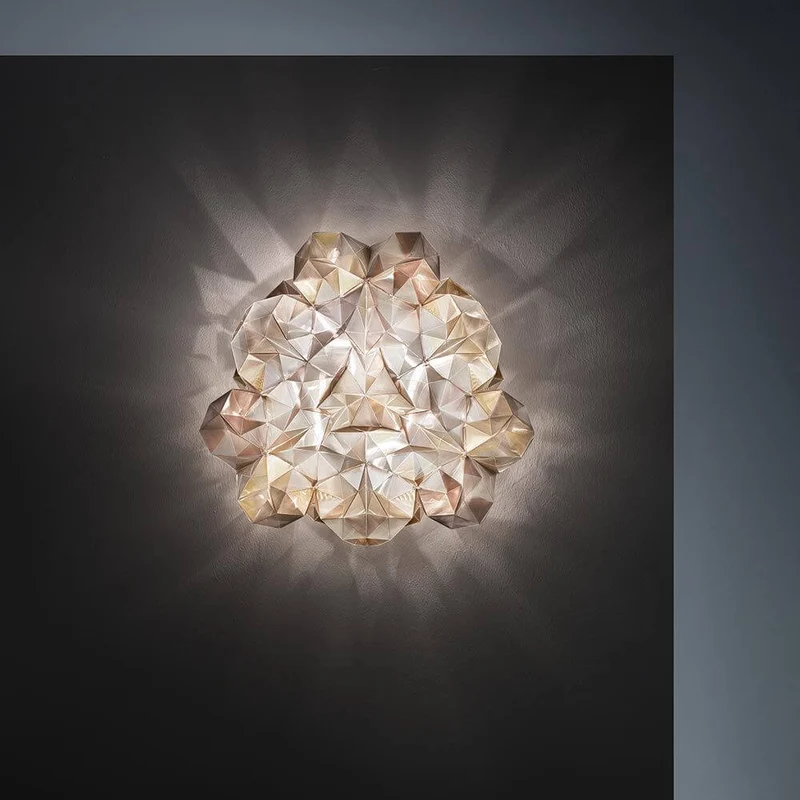 Slamp Wand- & Deckenleuchte Drusa Goldfarben, Velvet