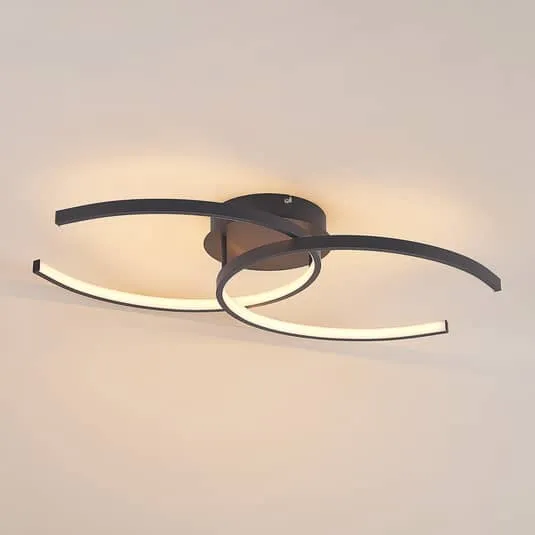 B-Ware Lindby Cirlio LED-Deckenlampe CCT anthrazit Deckenlampe Lampe Leuchte Designer