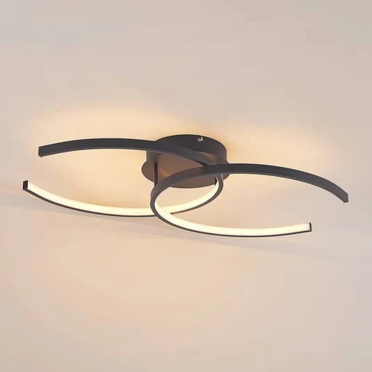 B-Ware Lindby Cirlio LED-Deckenlampe CCT anthrazit Deckenlampe Lampe Leuchte Designer