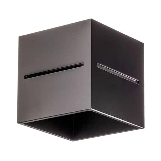 B-Ware Euluna Wandleuchte Top up down Wandlampe Wandlicht Leuchte Licht Alu G9 schwarz