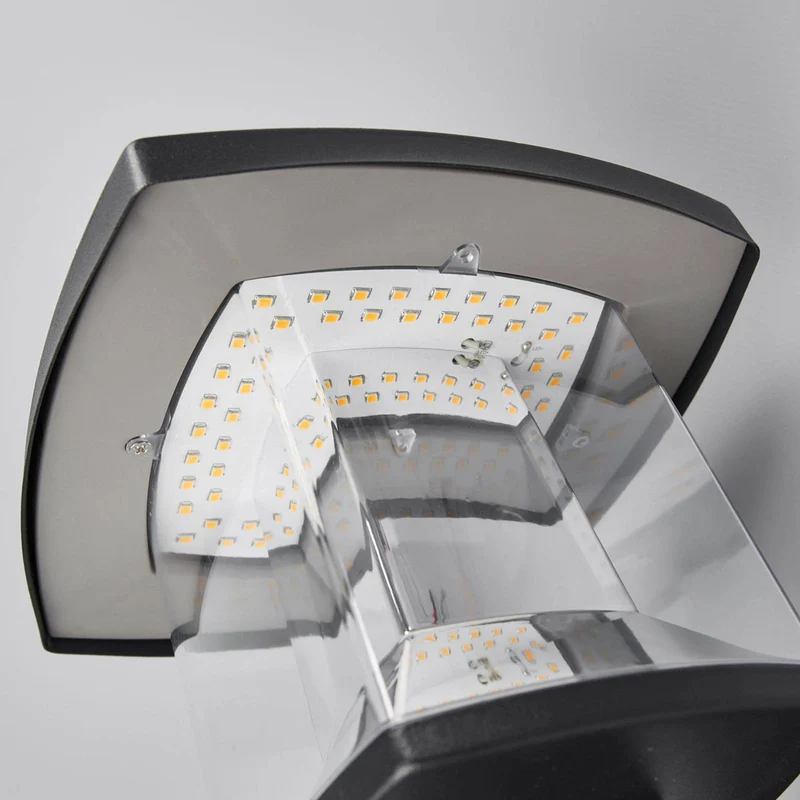 B-Ware Lindby LED-Außenwandleuchte Askan Wandleuchte Außenlampe Lampe Edelstahl schwarz