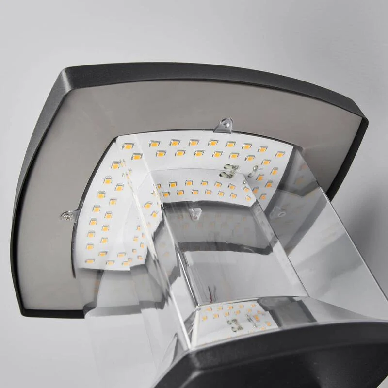 B-Ware Lindby LED-Außenwandleuchte Askan Wandleuchte Außenlampe Lampe Edelstahl schwarz