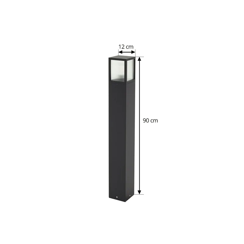B-Ware Lucande Wegeleuchte Außenleuchte Klemens Gartenlampe schwarz Metall IP54 90 cm