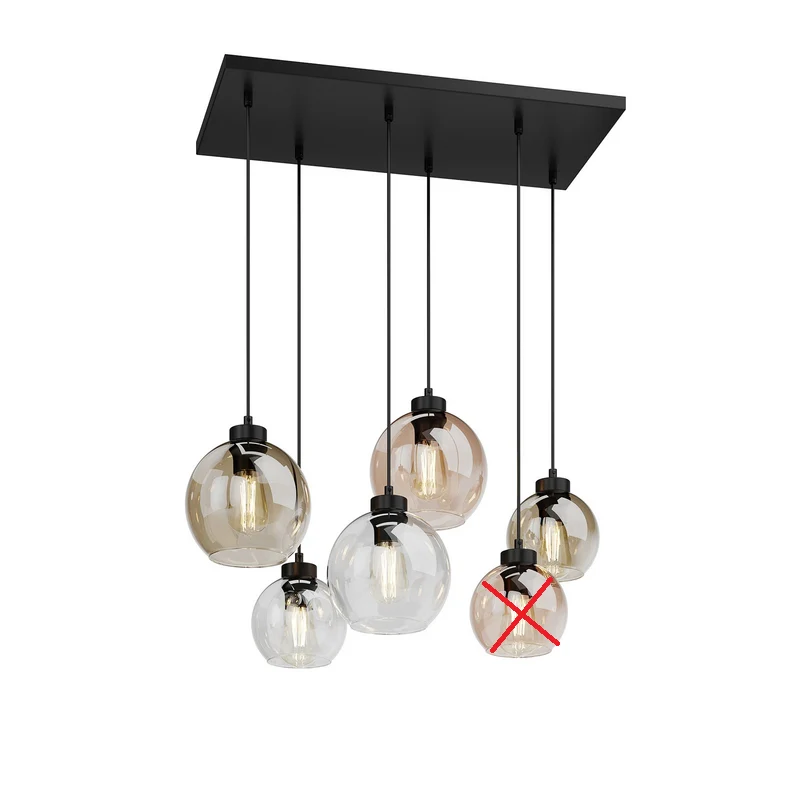 B-Ware TK Lighting CUBUS Hängeleuchte Pendelleuchte 6flg E27 LED 74cm SIEHE TEXT/FOTO