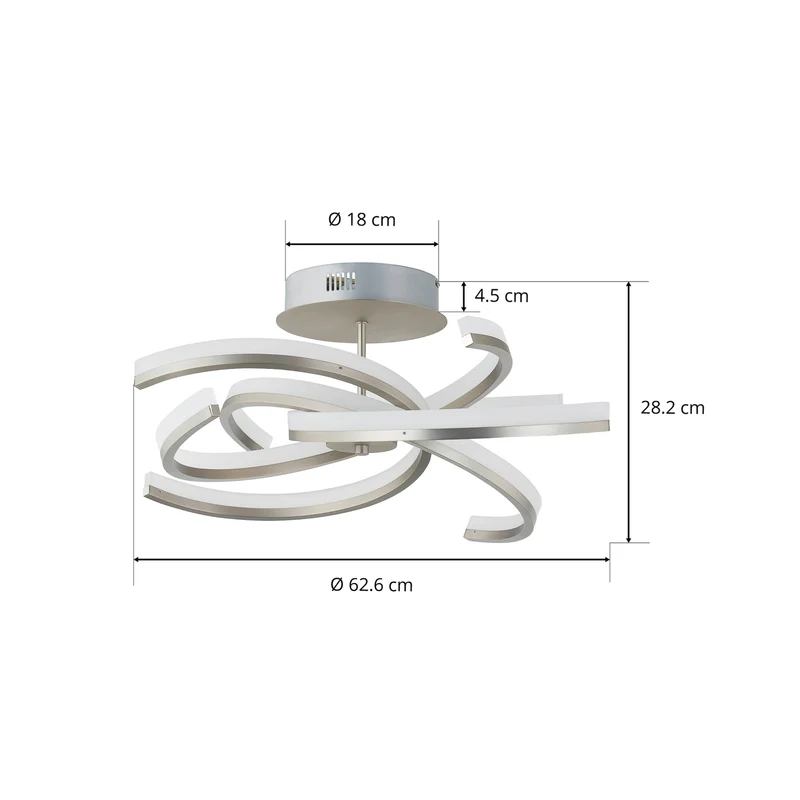 C-Ware Lindby Divalis LED-Deckenlampe Deckenleuchte stepdim nickel SIEHE TEXT/FOTO