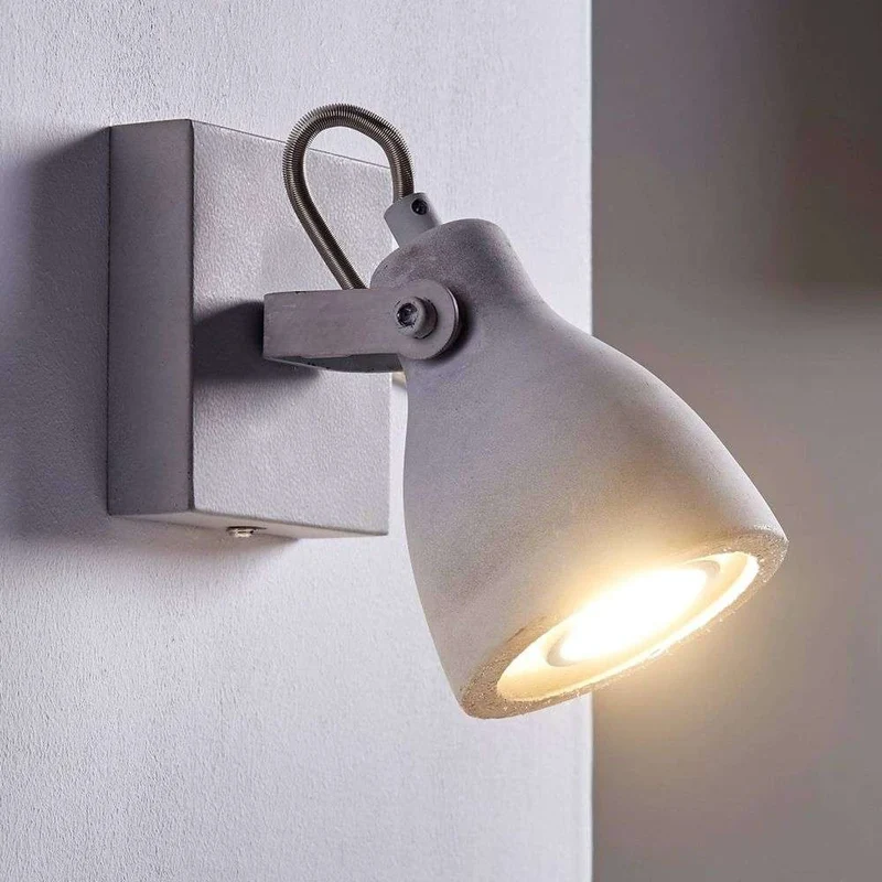 B-Ware Lindby LED-Spot Kadiga Betonleuchte Wandleuchte Wandstrahler Wandlicht GU10 LED