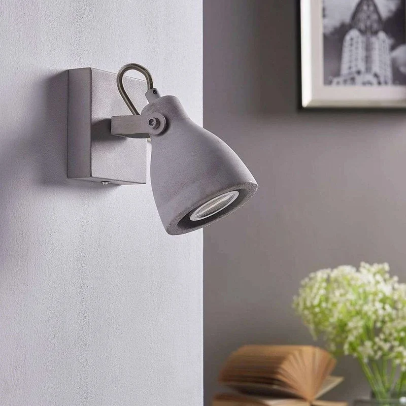 B-Ware Lindby LED-Spot Kadiga Betonleuchte Wandleuchte Wandstrahler Wandlicht GU10 LED