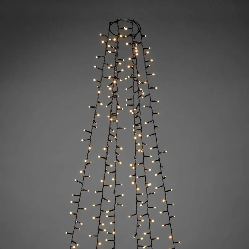 B-Ware Konstsmide Baummantel Baumumhang Micro LED Lichterkette Bernstein Außen 400cm