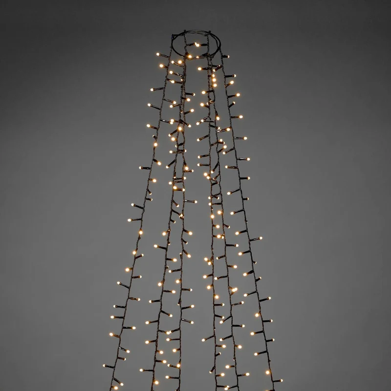 B-Ware Konstsmide Baummantel Baumumhang Micro LED Lichterkette Bernstein Außen 400cm