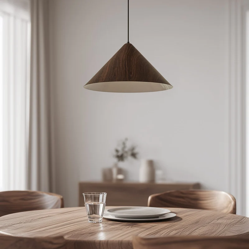 B-Ware Lindby Hängeleuchte Pendelleuchte Clarine Deckenlampe Holz Metall dimmbar Ø50cm