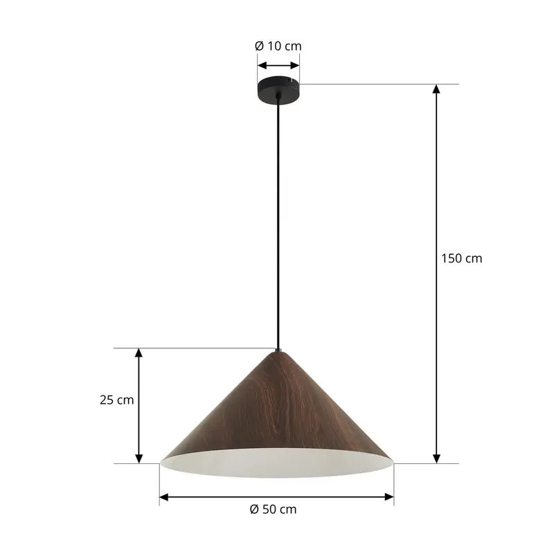 B-Ware Lindby Hängeleuchte Pendelleuchte Clarine Deckenlampe Holz Metall dimmbar Ø50cm
