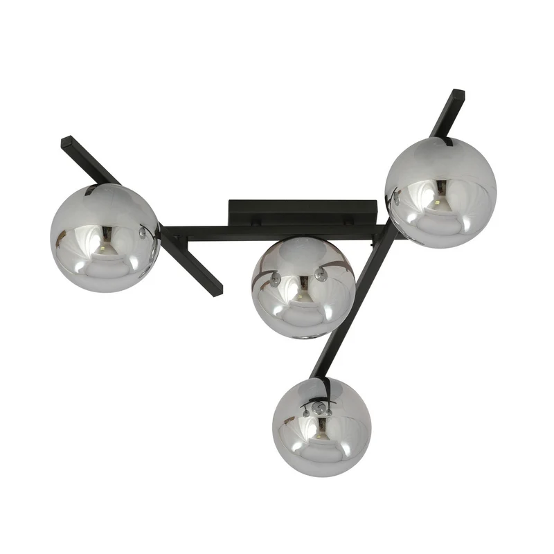 B-Ware EMIBIG Deckenlampe Leuchte Smart Deckenleuchte schwarz grafit 4-flammig E14