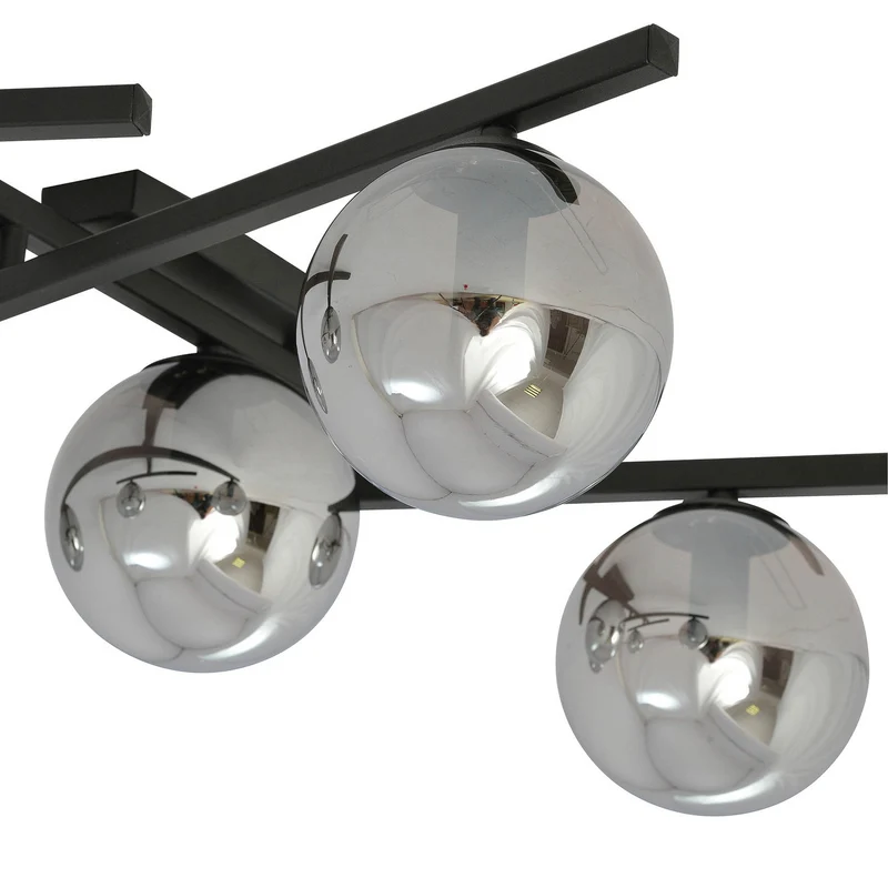B-Ware EMIBIG Deckenlampe Leuchte Smart Deckenleuchte schwarz grafit 4-flammig E14