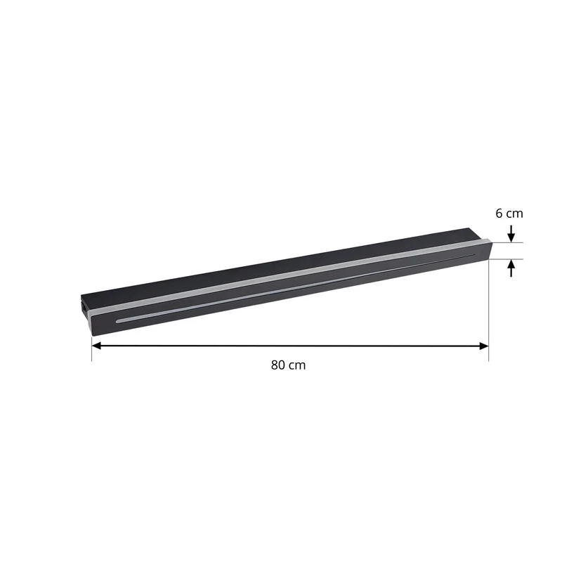B-Ware Lindby LED-Wandleuchte Wandlampe Benario Aluminium schwarz Beleuchtung 80 cm