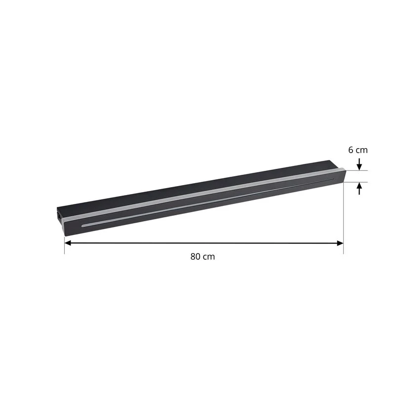 B-Ware Lindby LED-Wandleuchte Wandlampe Benario Aluminium schwarz Beleuchtung 80 cm