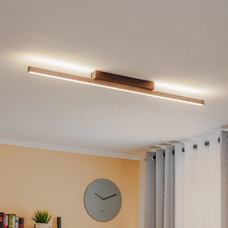 B-Ware Quitani LED-Deckenleuchte Lampe Zino Schiefer Leuchte grau dimmbar Aluminium